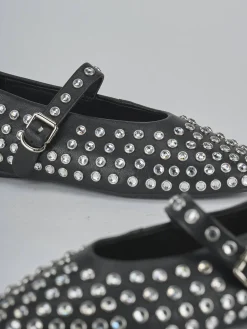 Ballerine tacco 1cm pelle nero