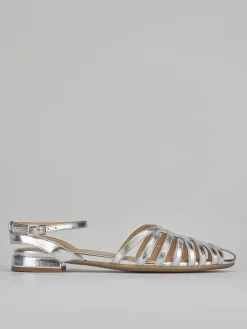 Ballerine tacco 1cm pelle argento