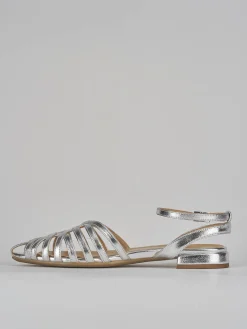 Ballerine tacco 1cm pelle argento