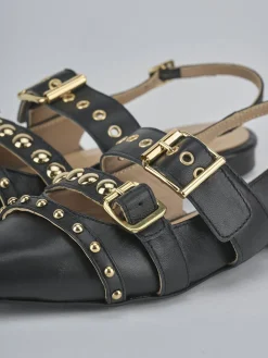 Ballerine tacco 1cm pelle nero