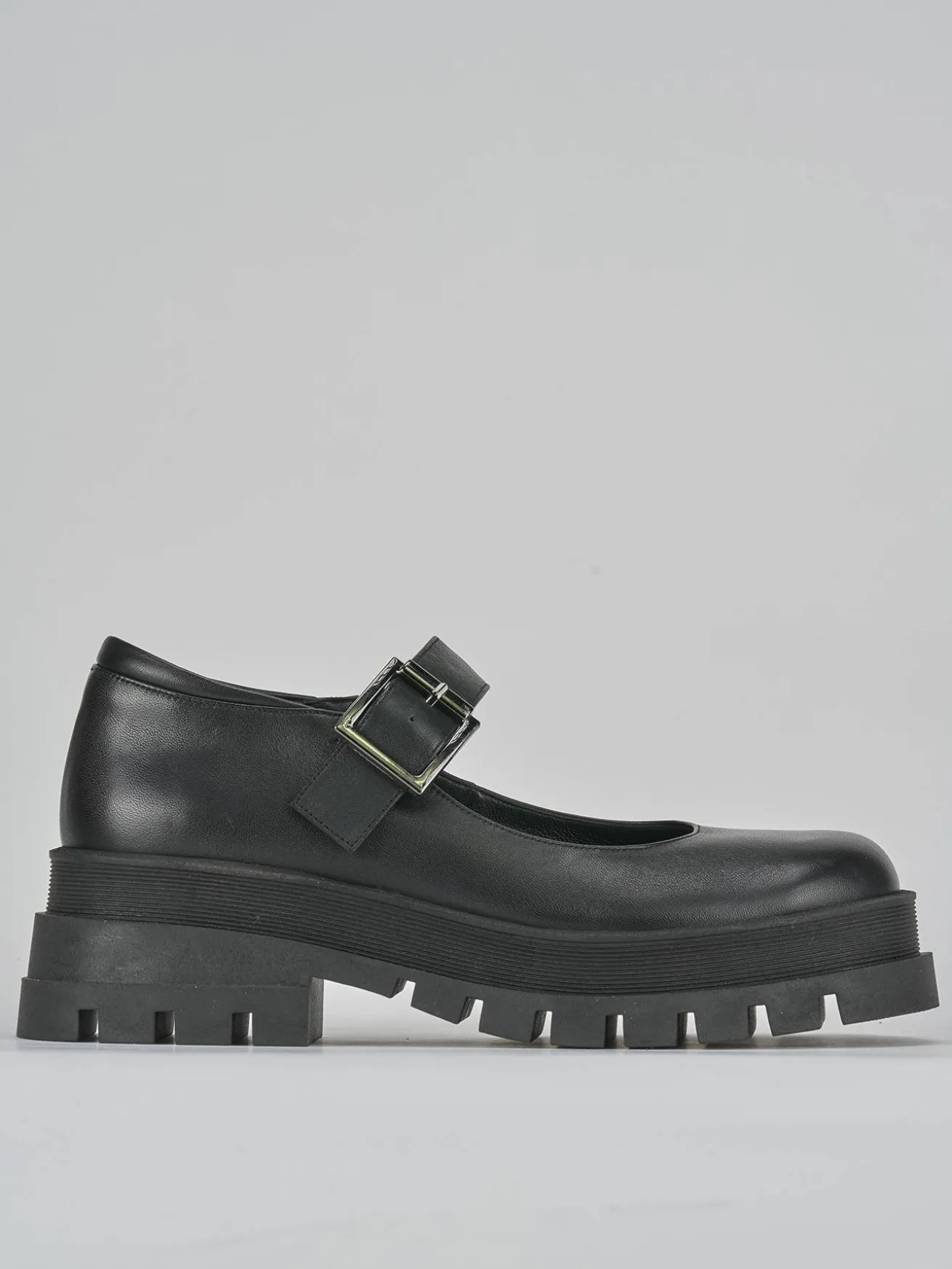 Ballerine tacco 2cm pelle nero