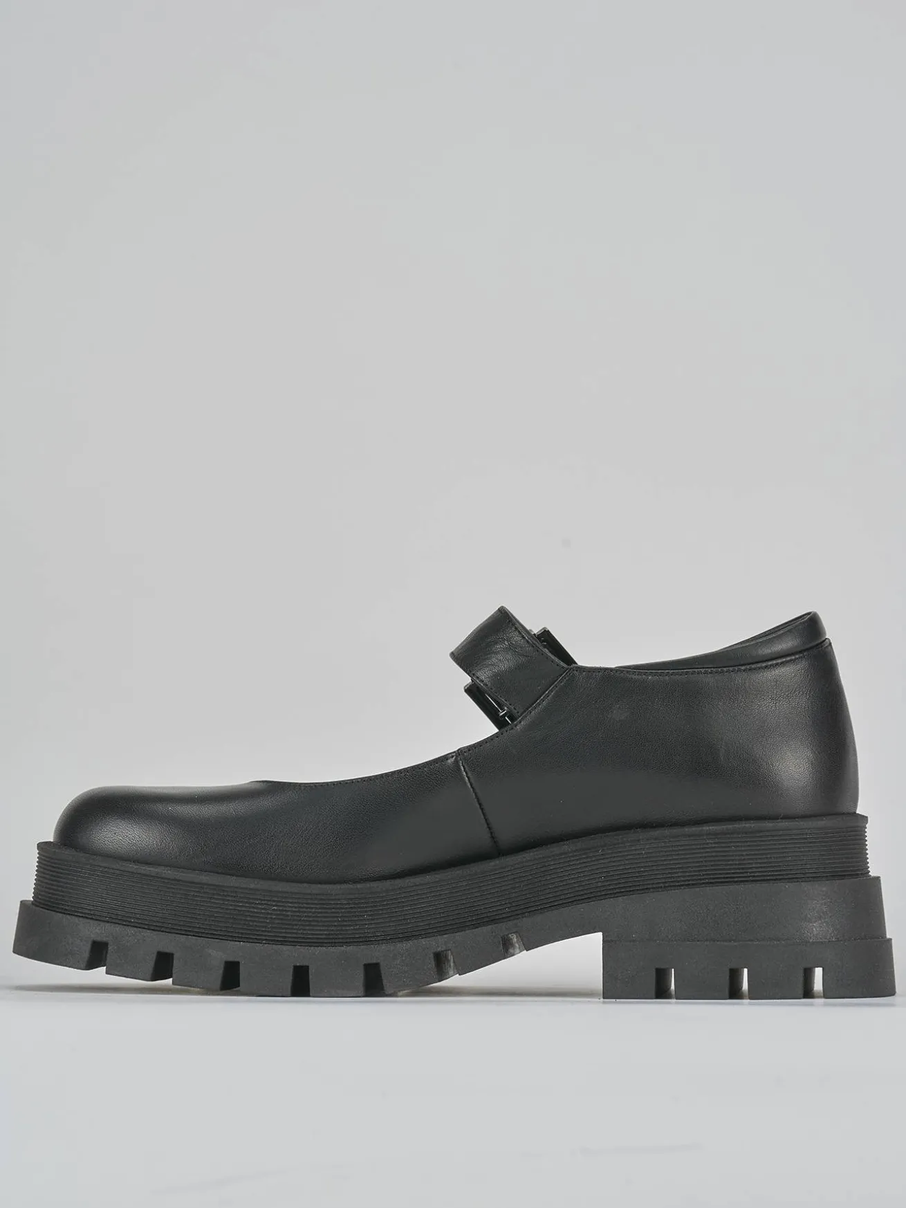 Ballerine tacco 2cm pelle nero