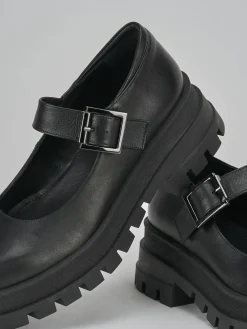 Ballerine tacco 2cm pelle nero