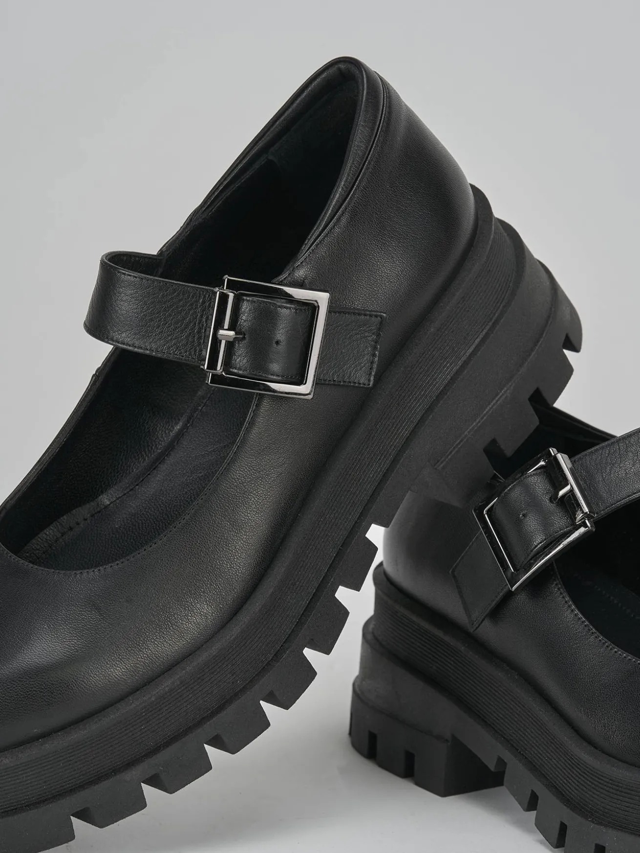 Ballerine tacco 2cm pelle nero