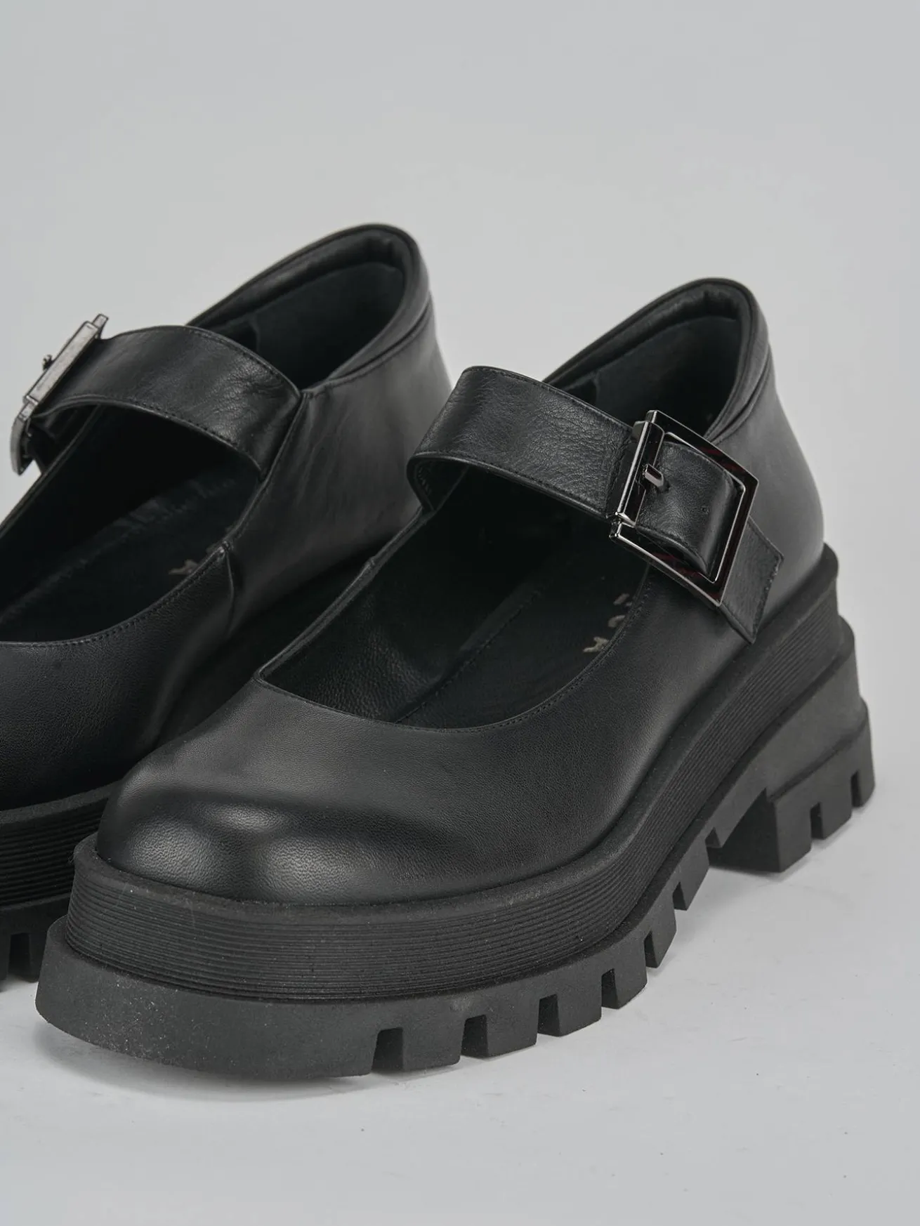 Ballerine tacco 2cm pelle nero