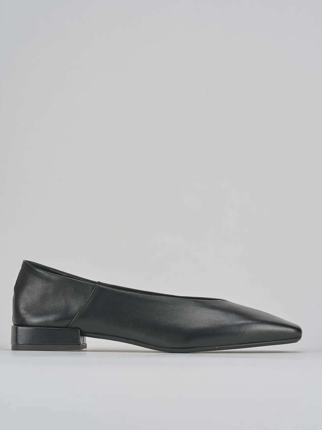 Ballerine tacco 2cm pelle nero
