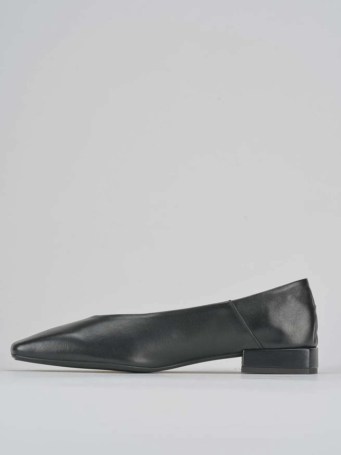 Ballerine tacco 2cm pelle nero