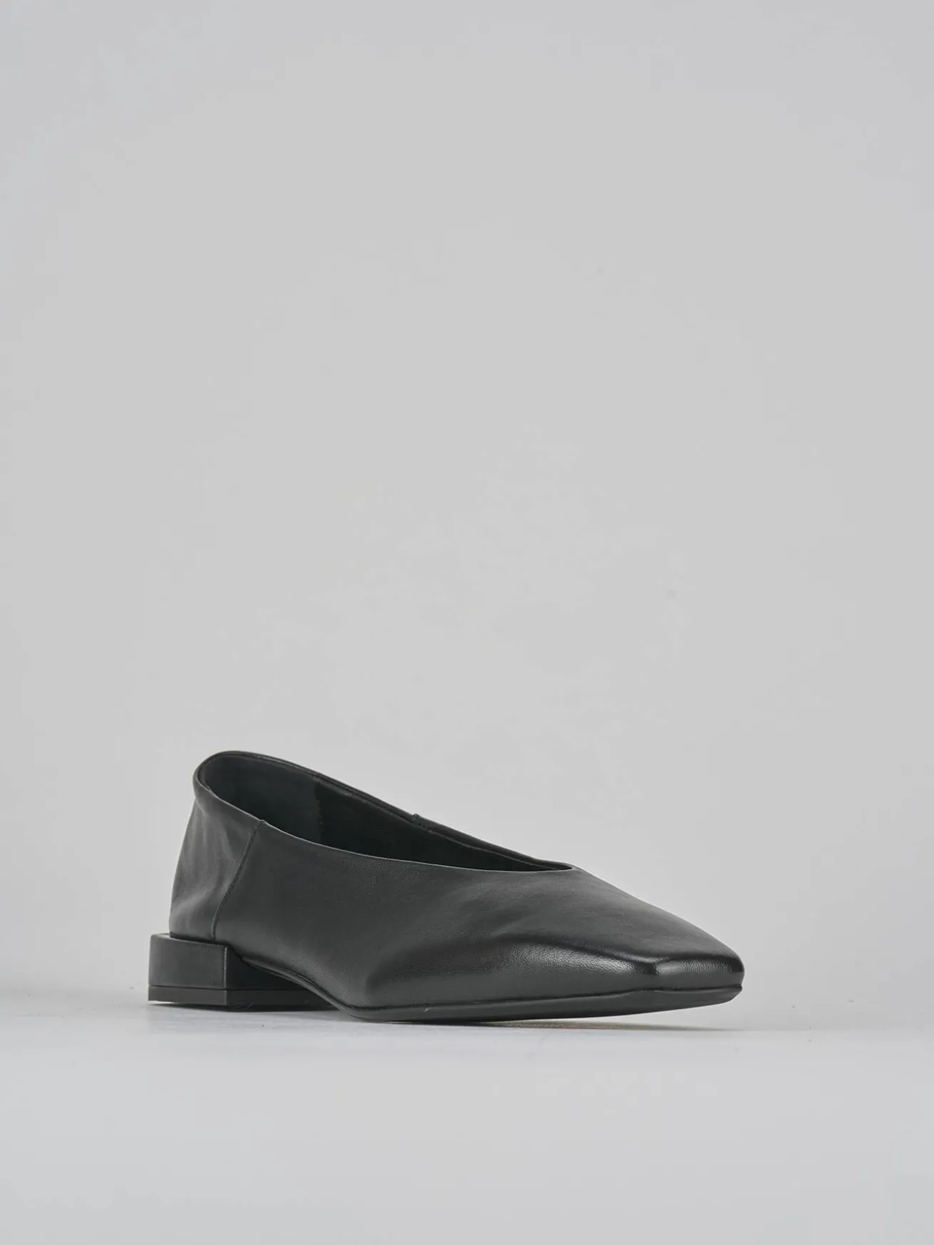 Ballerine tacco 2cm pelle nero