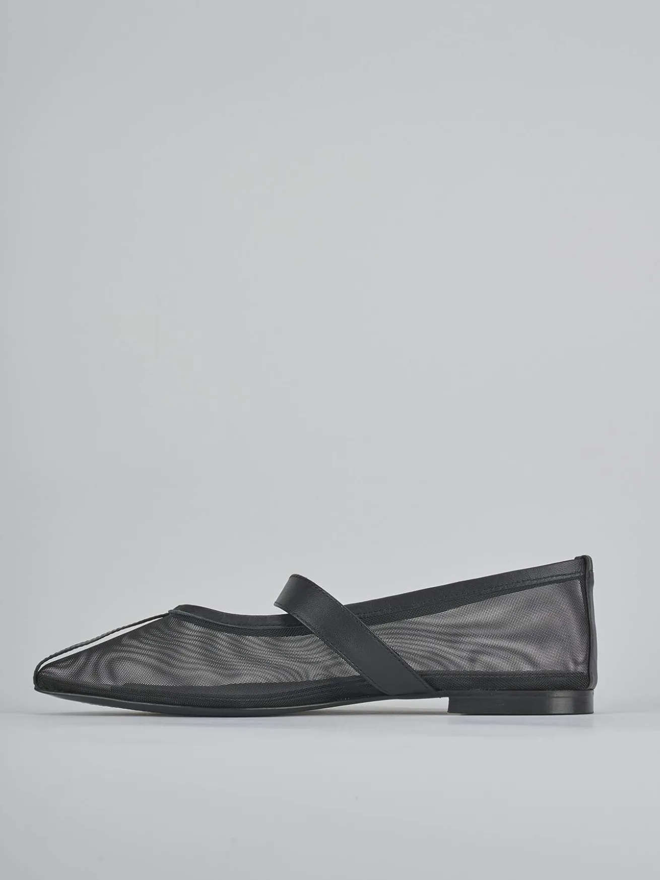 Ballerine tacco 1cm pelle nero