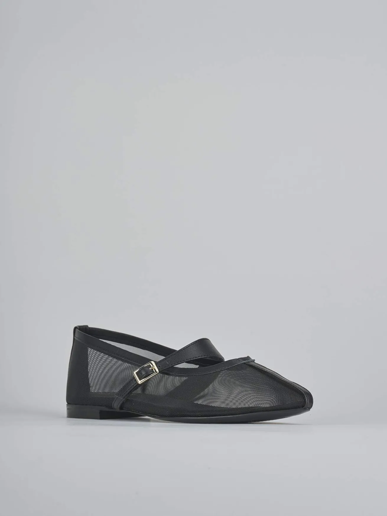 Ballerine tacco 1cm pelle nero