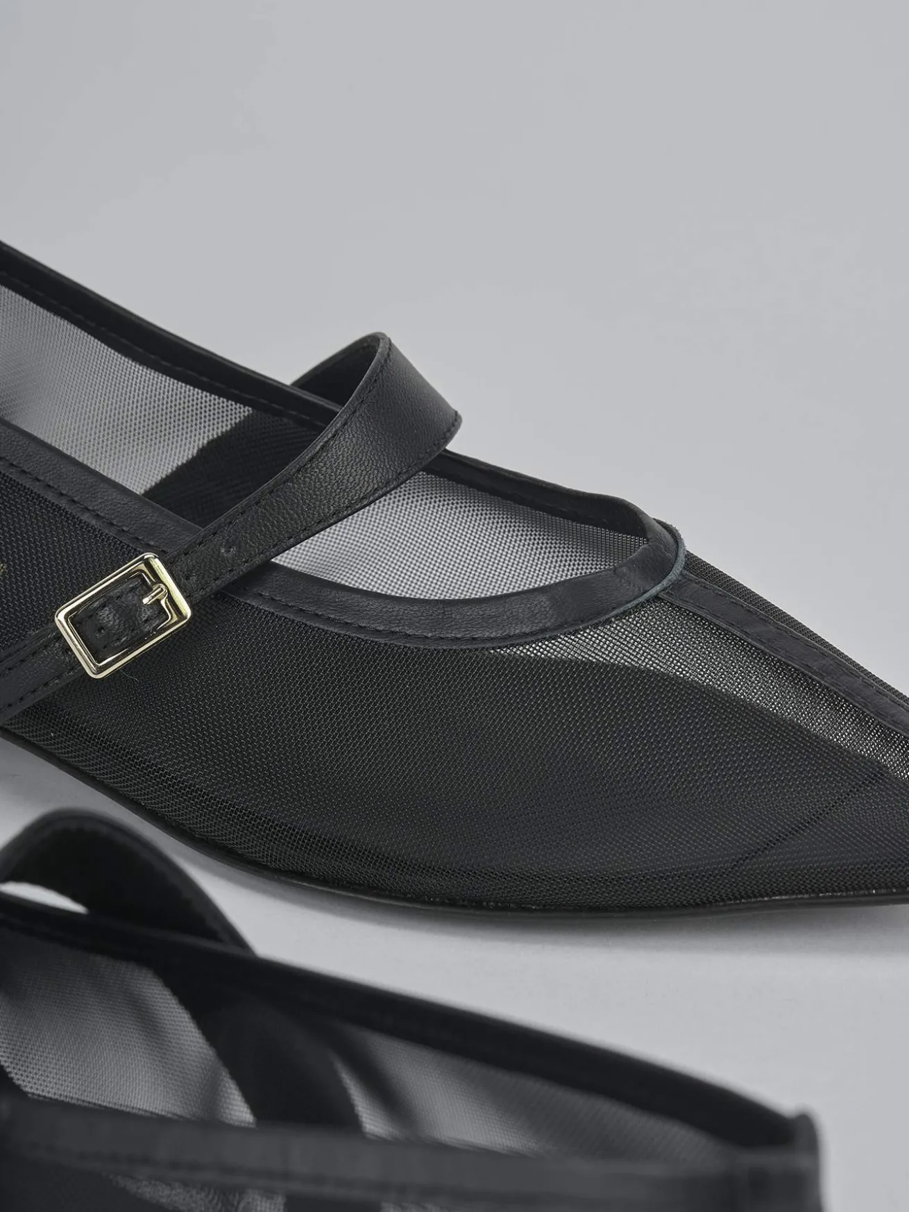 Ballerine tacco 1cm pelle nero