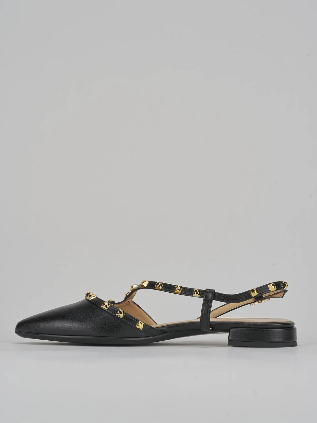 Ballerine tacco 1cm pelle nero
