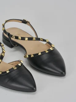 Ballerine tacco 1cm pelle nero