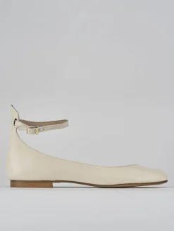 Ballerine tacco 1cm pelle bianco