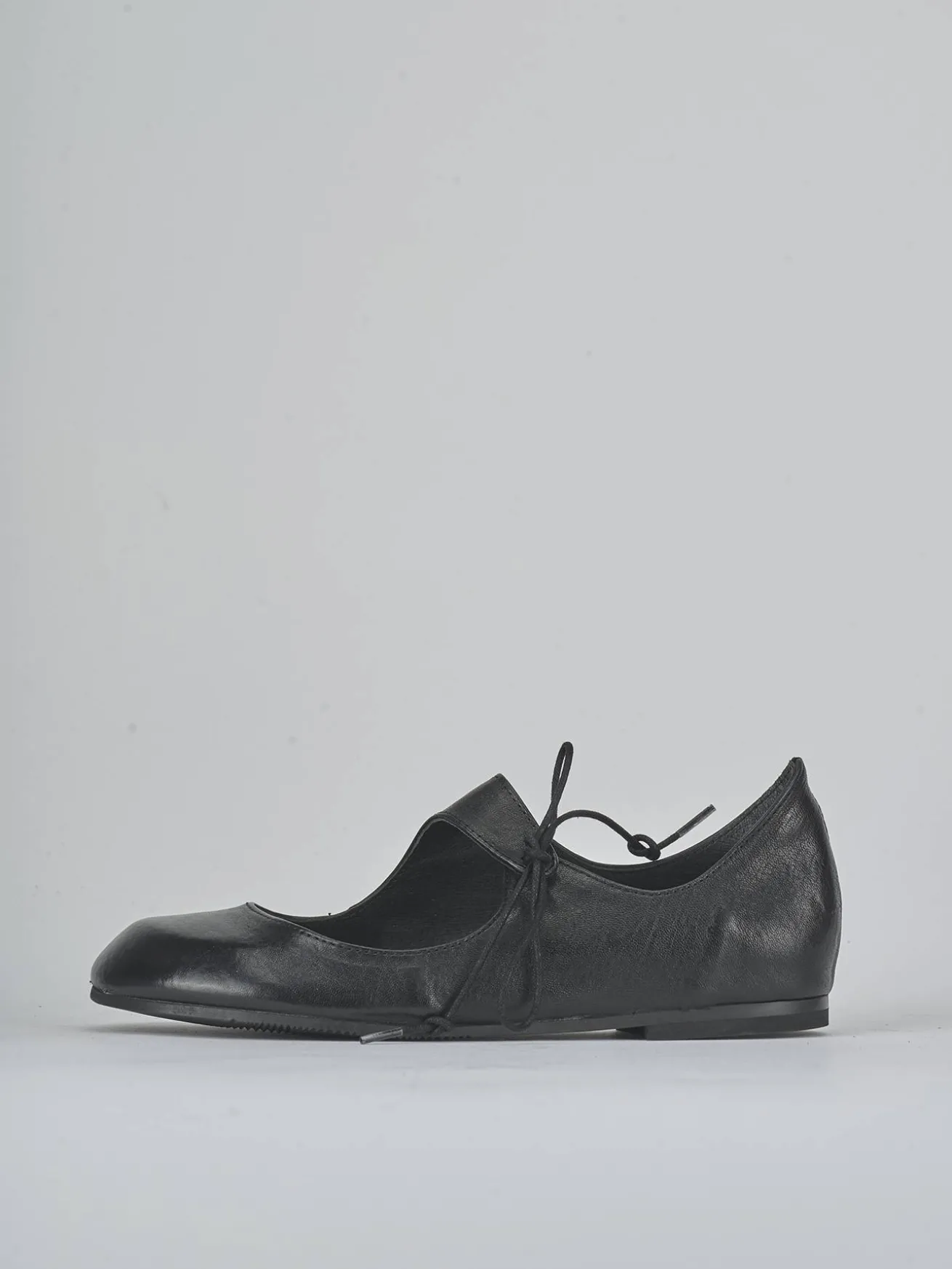 Ballerine tacco 1cm pelle nero