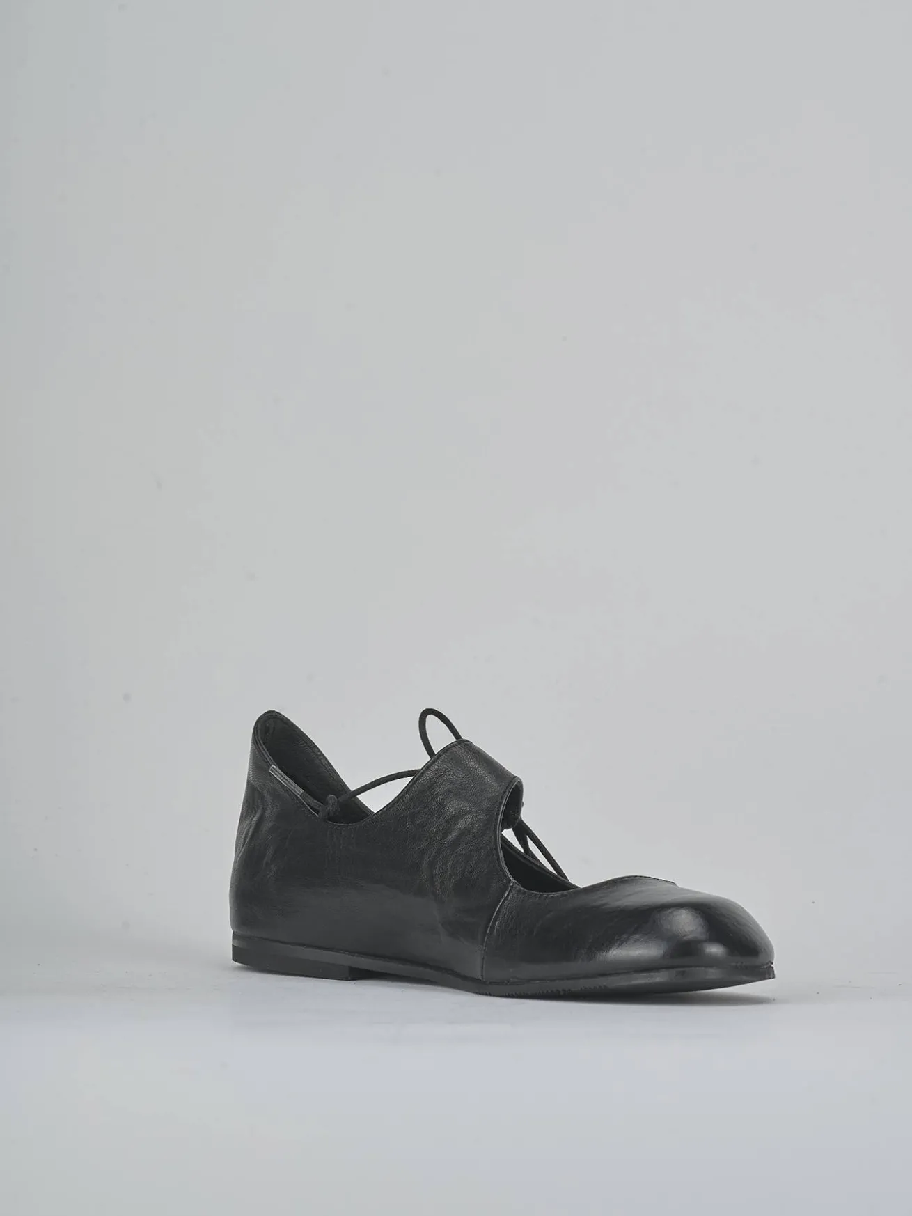 Ballerine tacco 1cm pelle nero