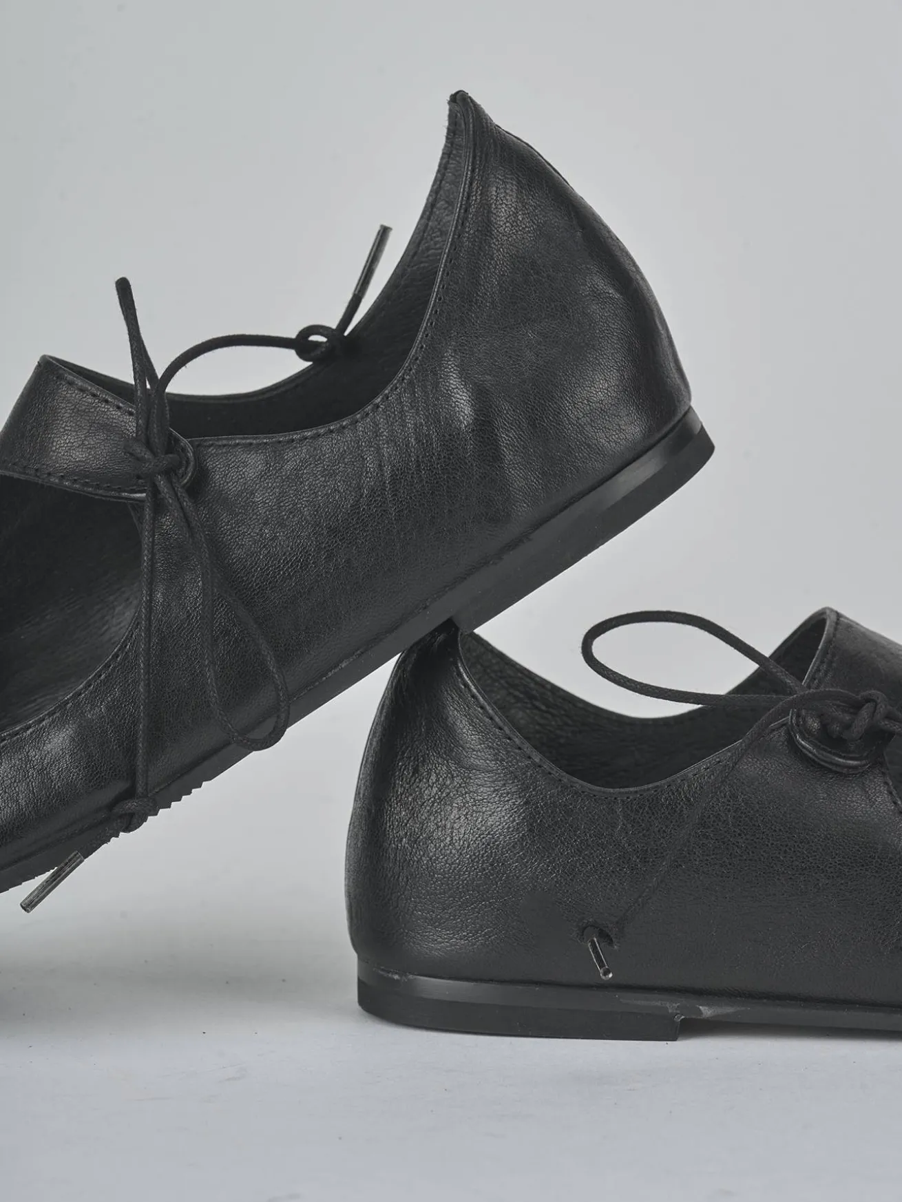 Ballerine tacco 1cm pelle nero