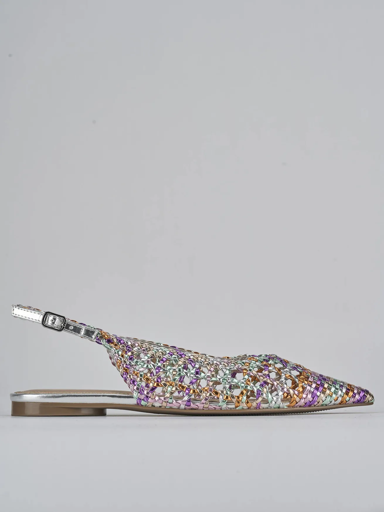 Ballerine tacco 1cm pelle multicolor