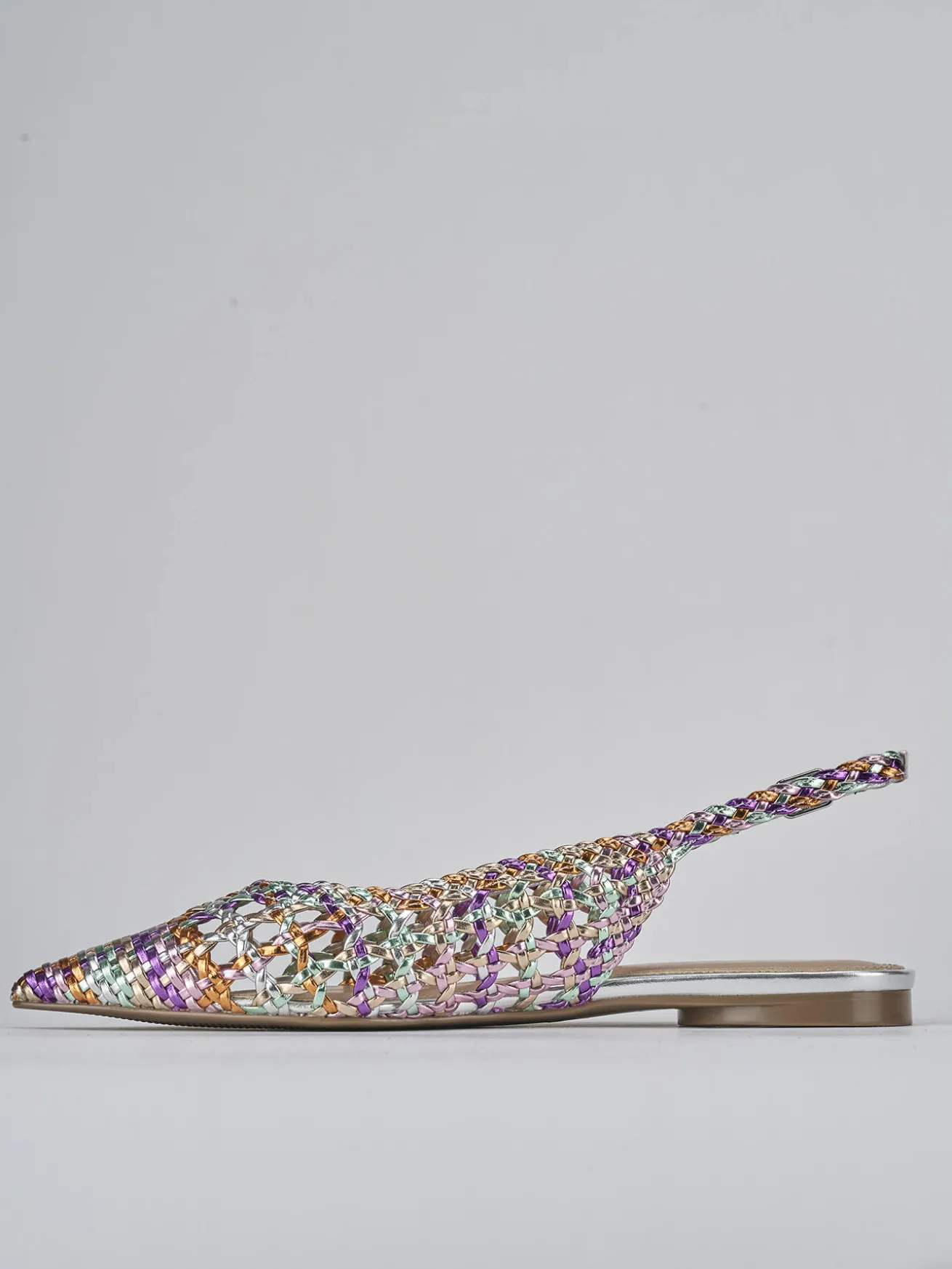 Ballerine tacco 1cm pelle multicolor