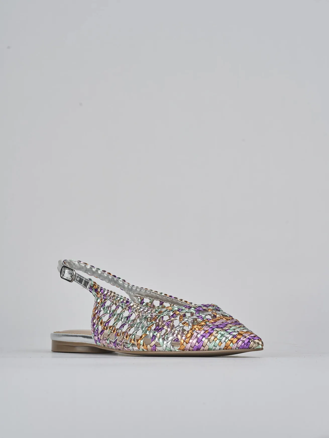 Ballerine tacco 1cm pelle multicolor