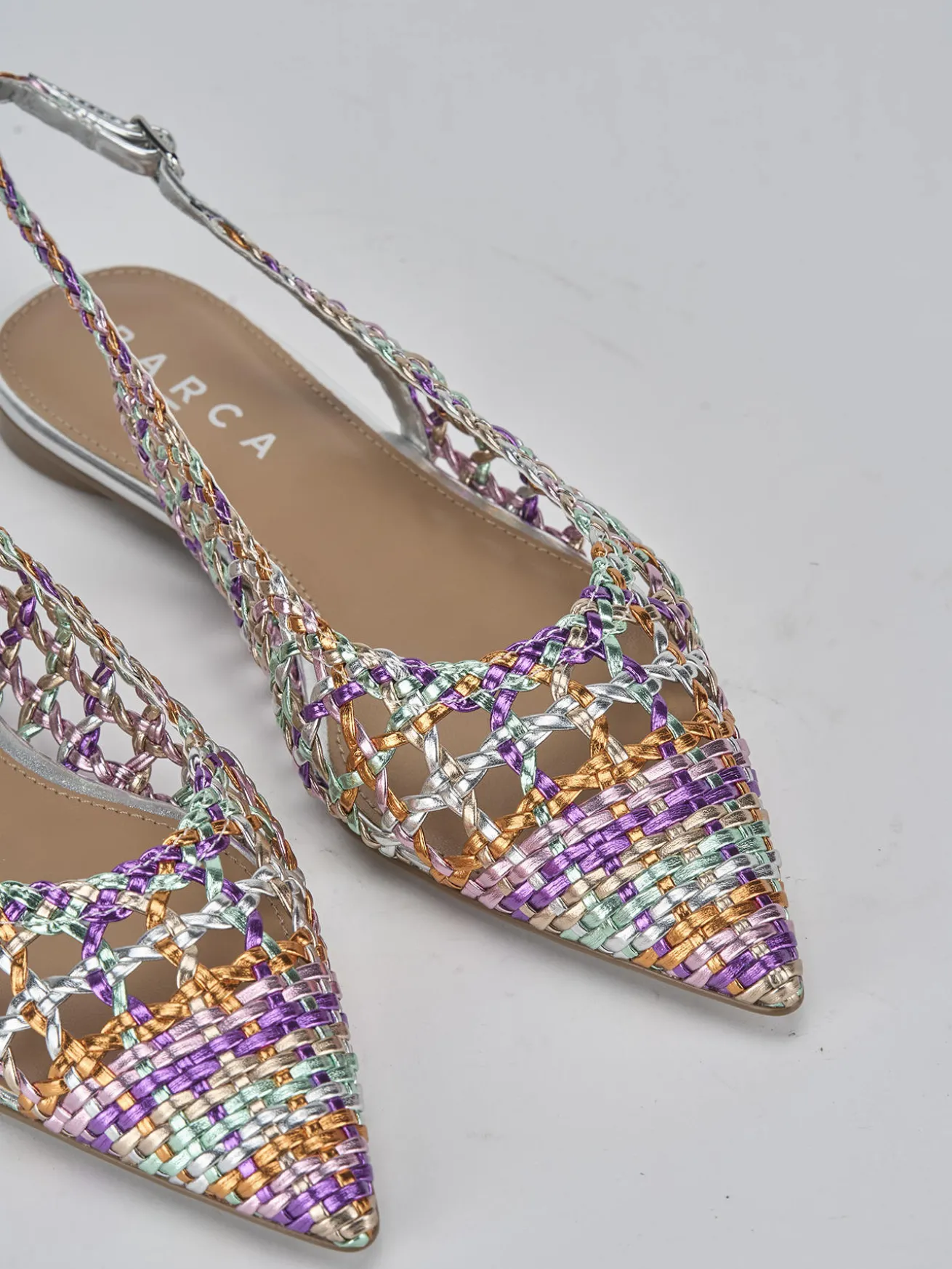 Ballerine tacco 1cm pelle multicolor