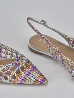 Ballerine tacco 1cm pelle multicolor