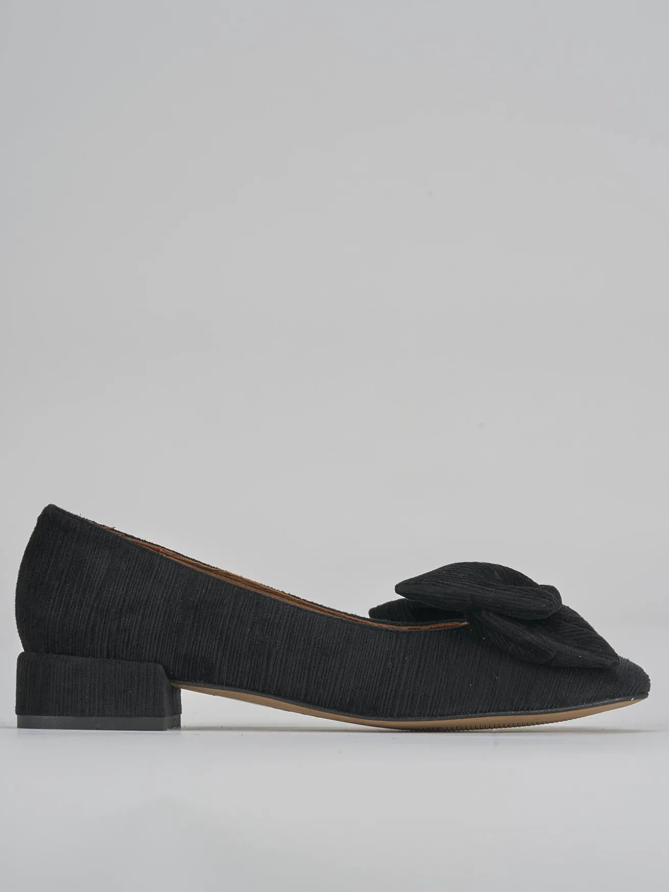 Ballerine tacco 2cm pelle nero