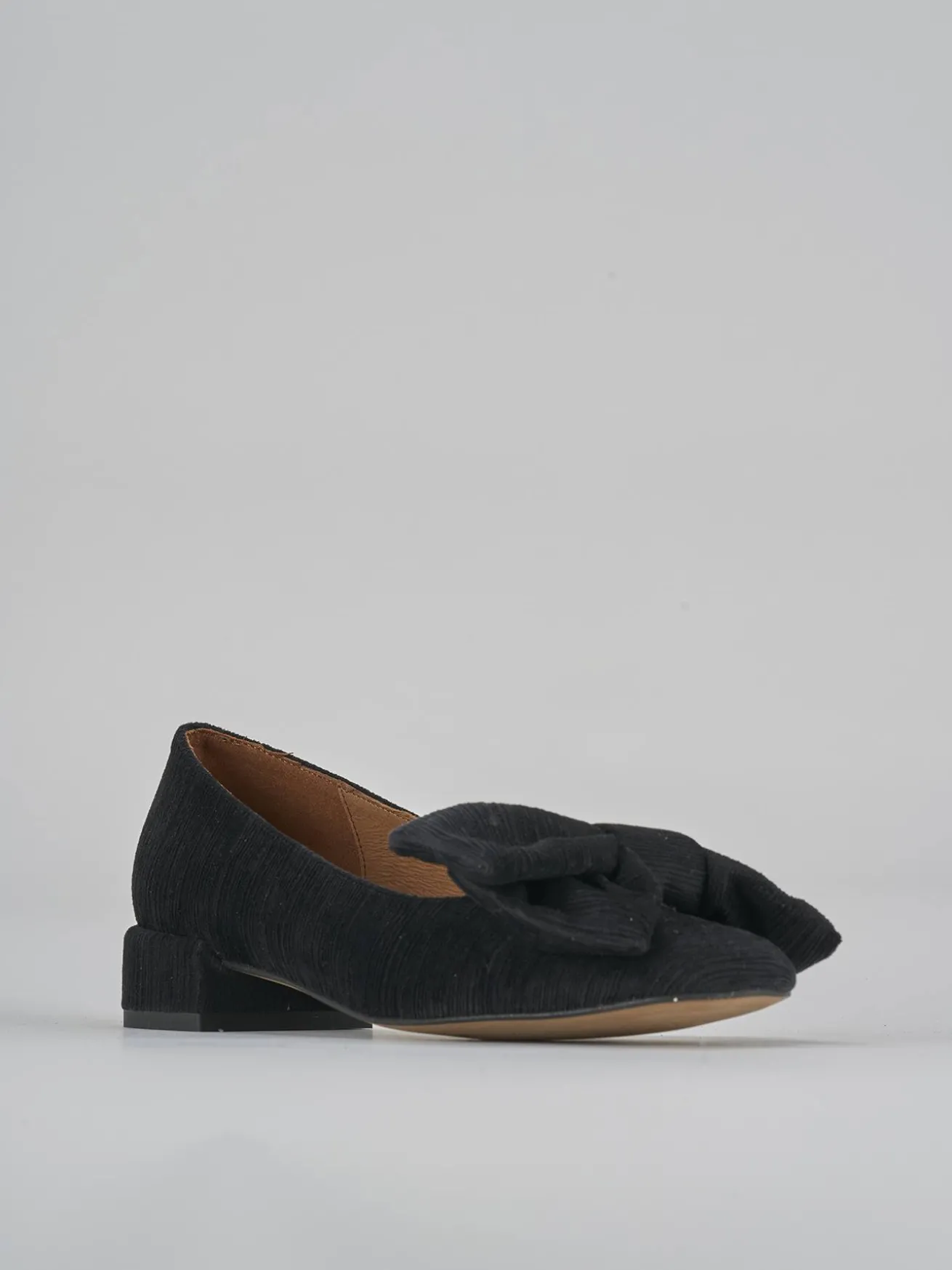 Ballerine tacco 2cm pelle nero