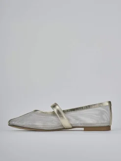 Ballerine tacco 1cm pelle oro