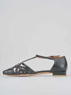 Ballerine tacco 1cm pelle nero