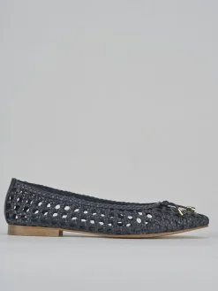 Ballerine tacco 1cm pelle blu