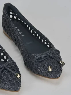 Ballerine tacco 1cm pelle blu