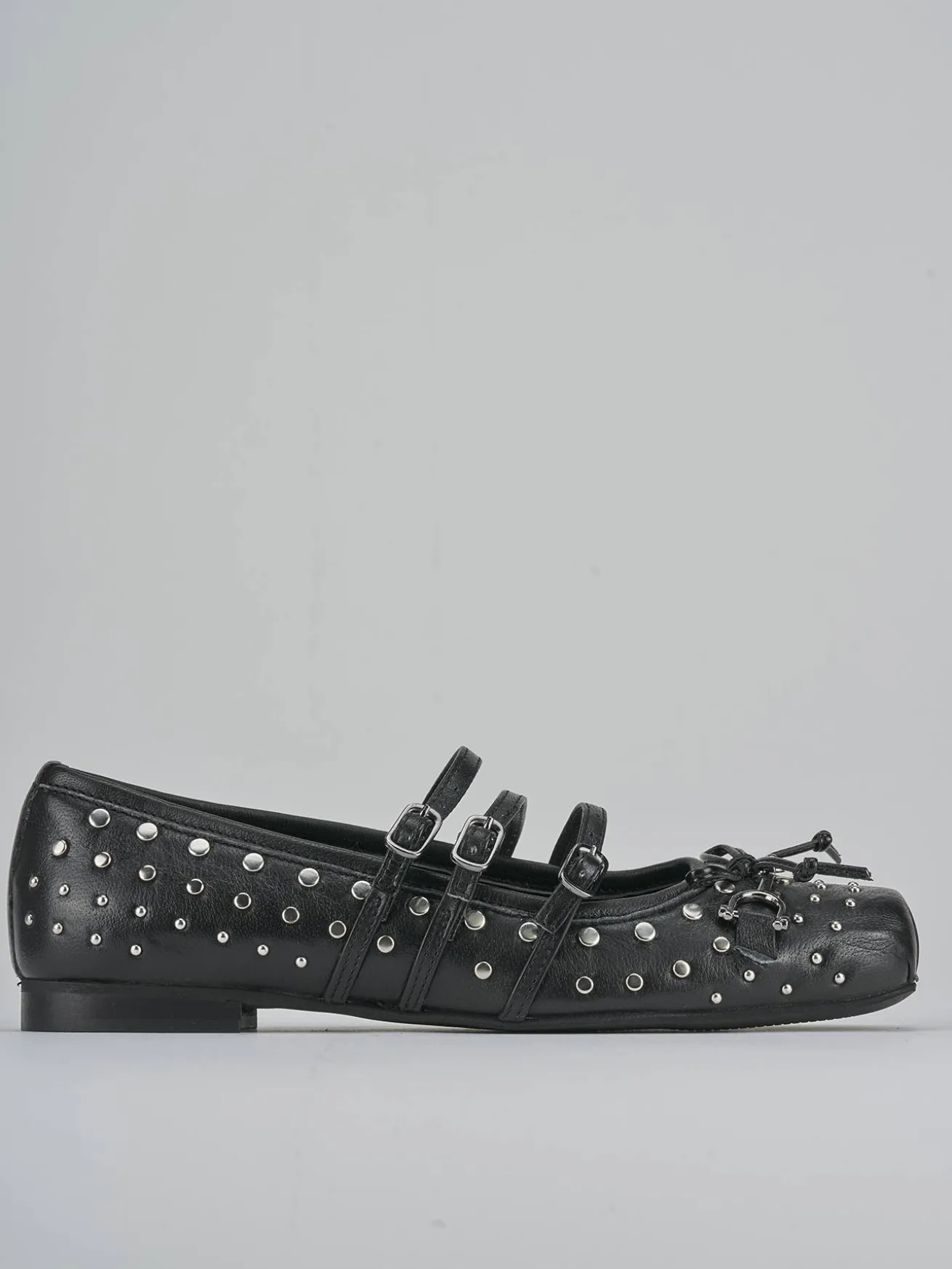 Ballerine tacco 1cm pelle nero