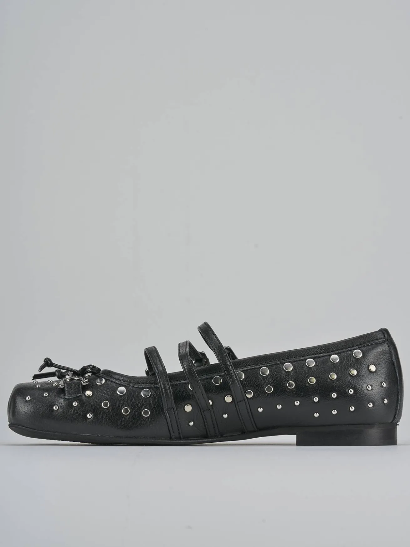 Ballerine tacco 1cm pelle nero