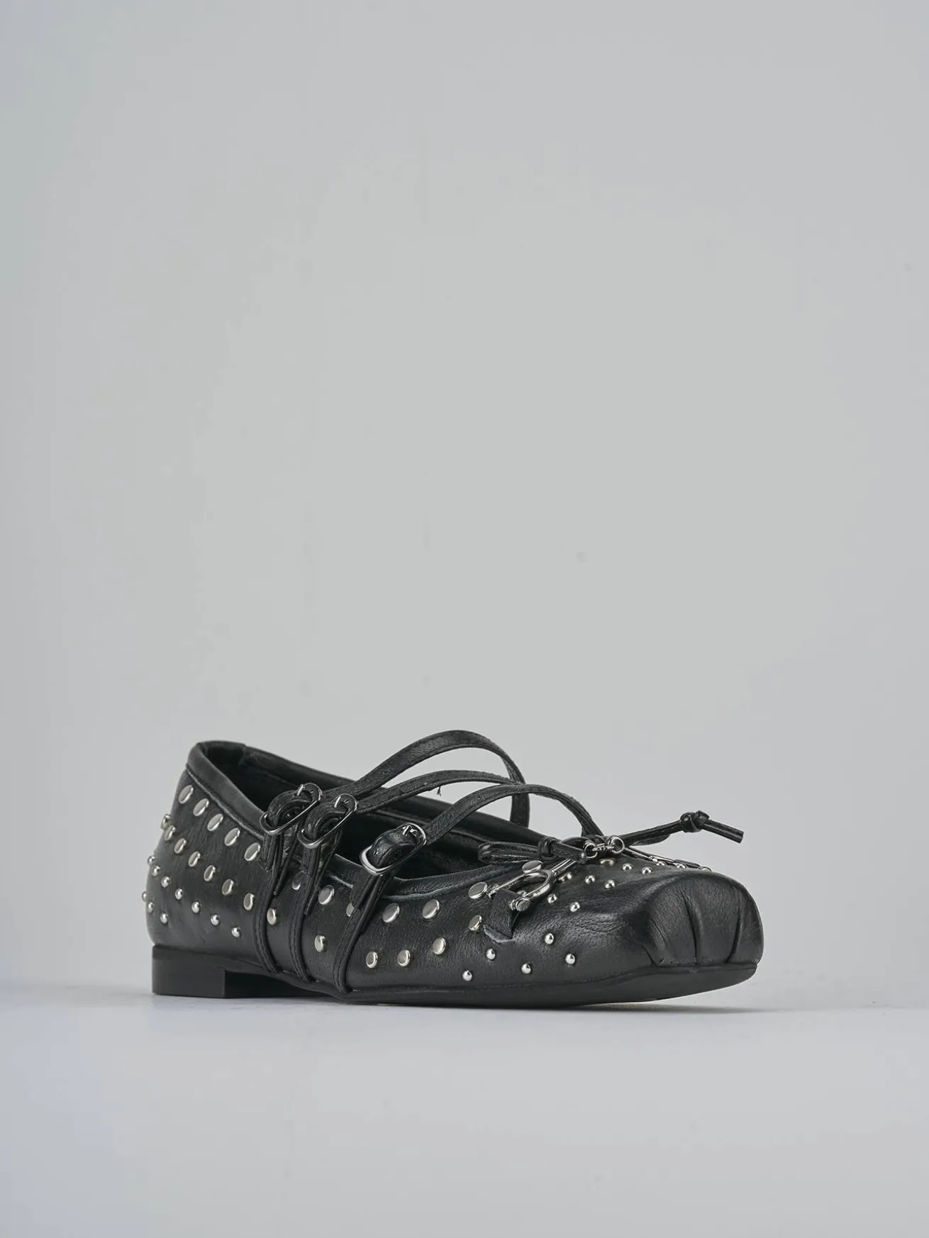 Ballerine tacco 1cm pelle nero