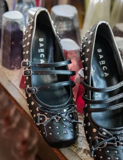 Ballerine tacco 1cm pelle nero