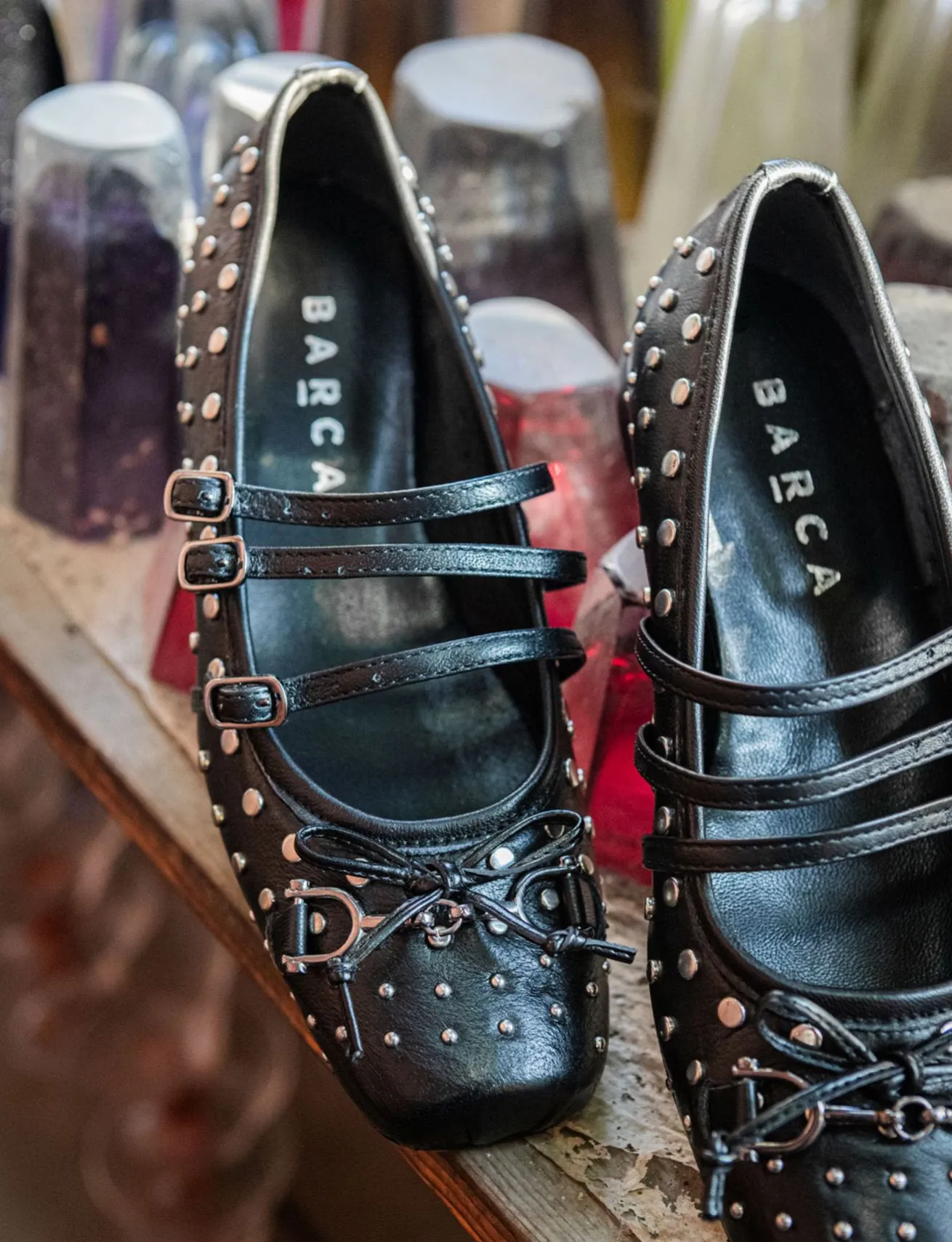 Ballerine tacco 1cm pelle nero