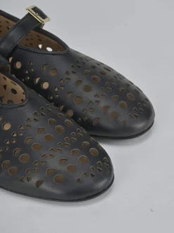 Ballerine tacco 1cm pelle nero