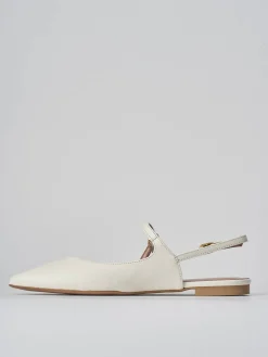 Ballerine tacco 1cm pelle bianco