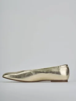 Ballerine tacco 1cm pelle oro