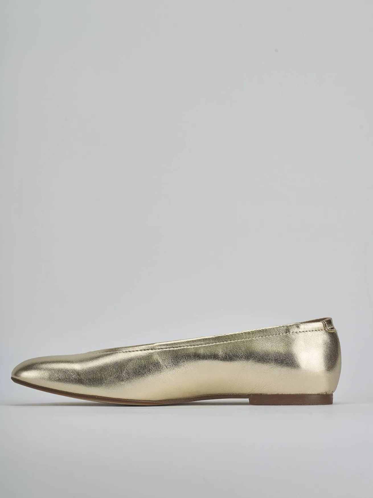 Ballerine tacco 1cm pelle oro