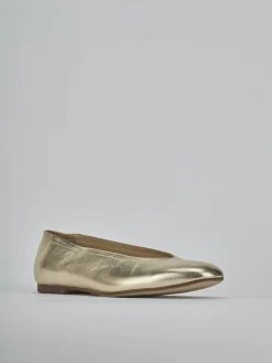 Ballerine tacco 1cm pelle oro