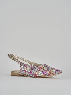 Ballerine tacco 6cm pelle multicolor