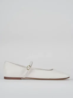 Ballerine tacco 1cm pelle bianco