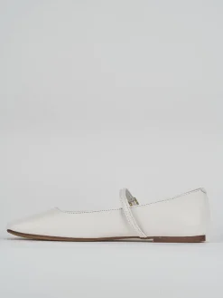Ballerine tacco 1cm pelle bianco