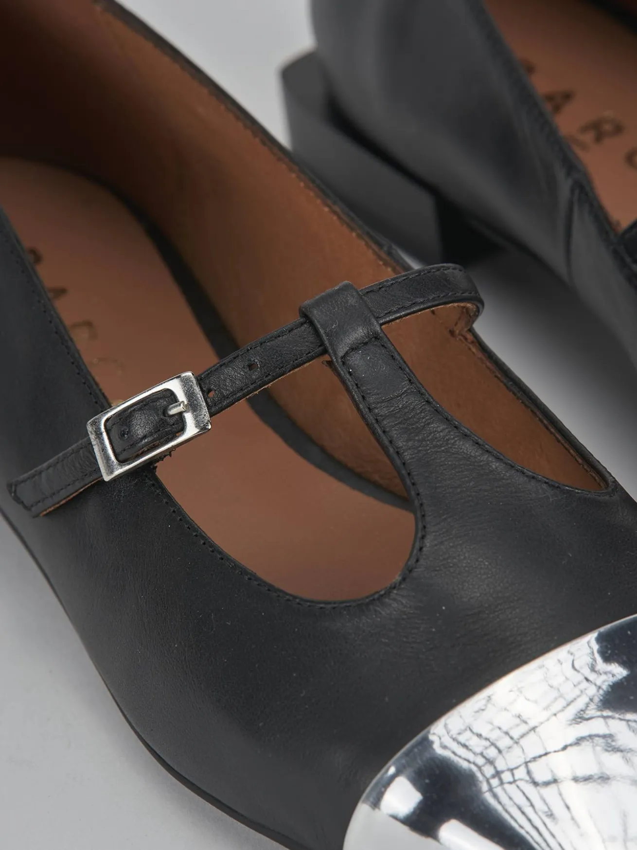 Ballerine tacco 1cm pelle nero