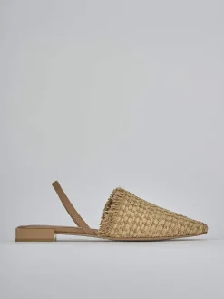 Ballerine tacco 1cm pelle marrone