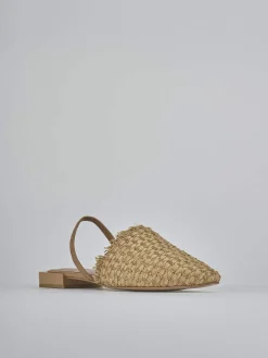 Ballerine tacco 1cm pelle marrone