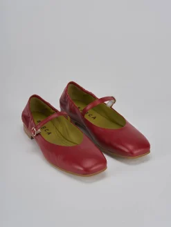 Ballerine tacco 1cm pelle rosso