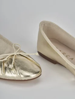 Ballerine tacco 1cm pelle oro